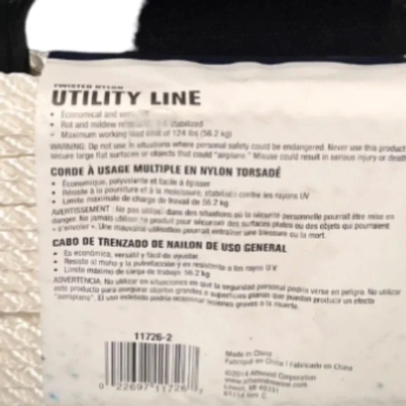 Utility Line Twisted Nylon 1/4 in 50ft - Picture 3 of 3